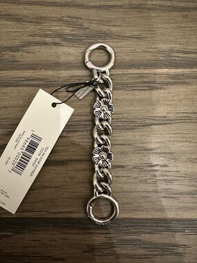 NWT Coach Tea Rose Extender Chain CCI19 Silver